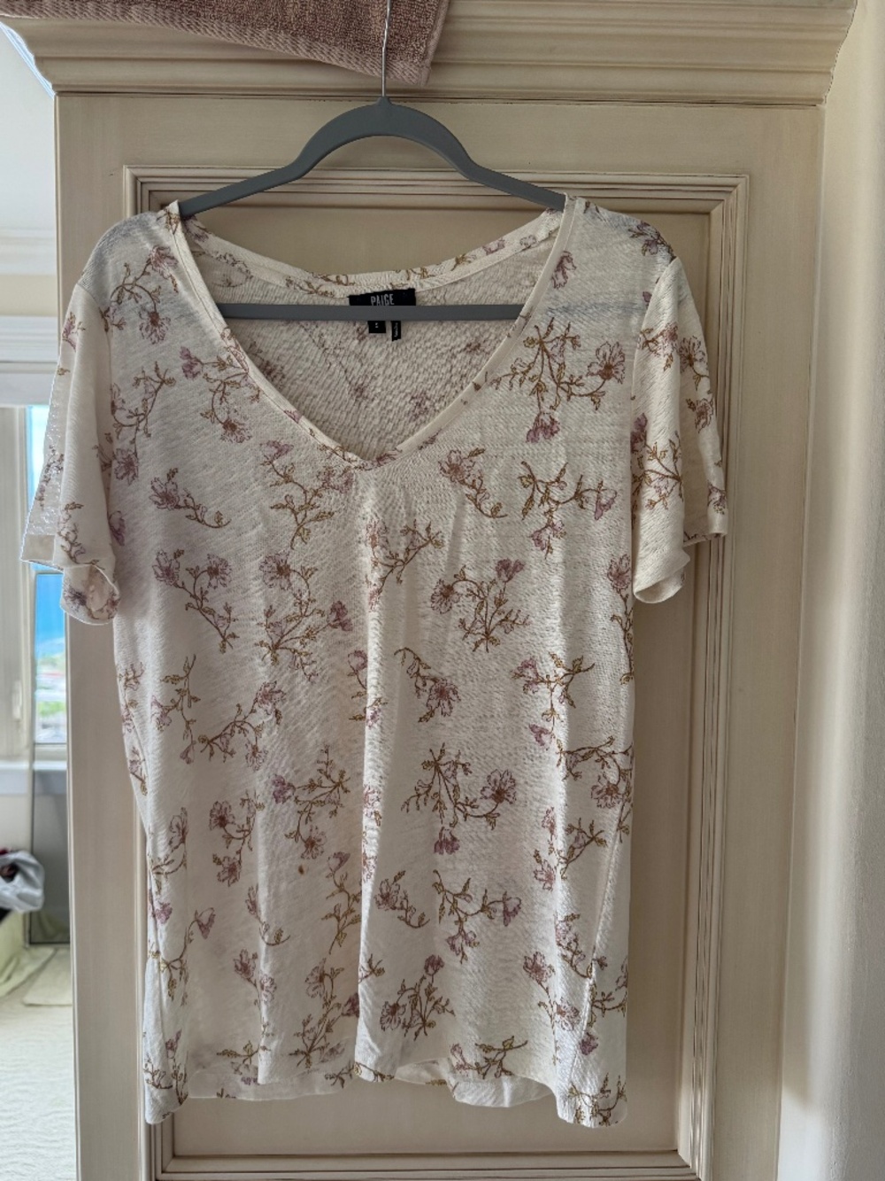 Floral Tshirt Linen NWOT